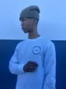 IYK White Classic Crew Neck Sweater